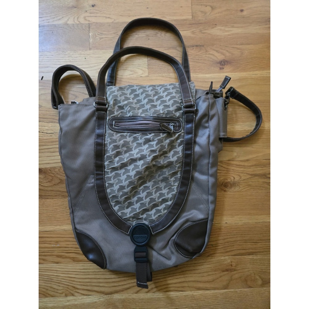 Korbie 3-in-1 Convertible Diaper Bag, Backpack,‎ & Bassinet Station - Brown/Gray